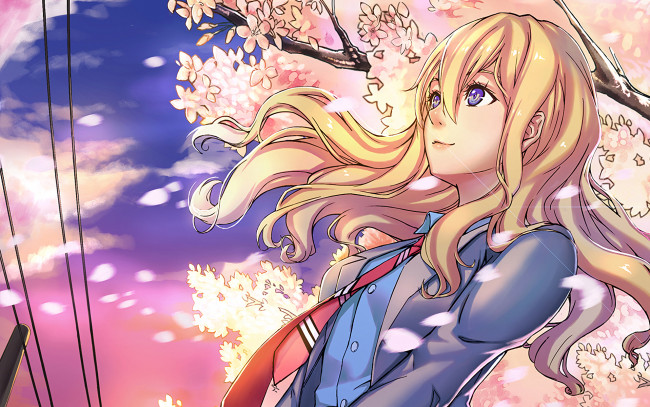 Обои картинки фото аниме, shigatsu wa kimi no uso, твоя, апрельская, ложь