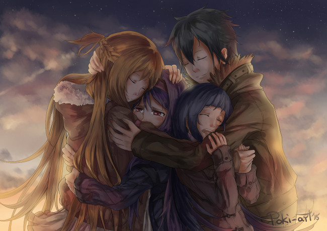 Обои картинки фото аниме, sword art online, мастера, меча, онлайн