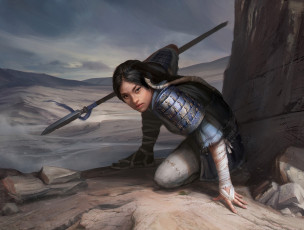 Картинка фэнтези девушки оружие поза legend of the five rings девушка арт азиатка