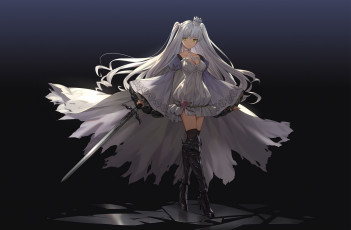 Картинка аниме оружие +техника +технологии девушка