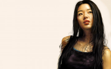 Картинка рисованное люди азиатка майка топ девушка