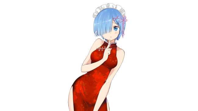 Обои картинки фото аниме, re,  zero kara hajimeru isekai seikatsu, фон, взгляд, девушка