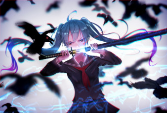 Картинка аниме vocaloid девушка