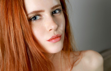 Картинка bella+milano девушки макияж поза взгляд портрет лицо красотка рыжеволосая модель девушка bella milano