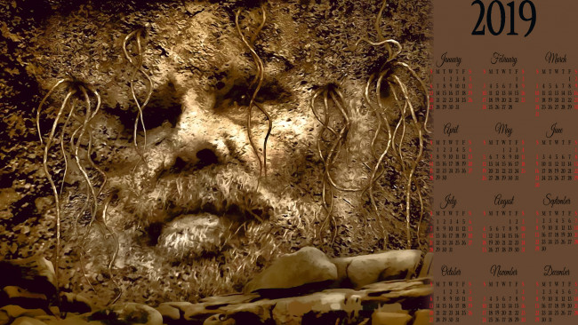 Обои картинки фото календари, фэнтези, лицо, корни