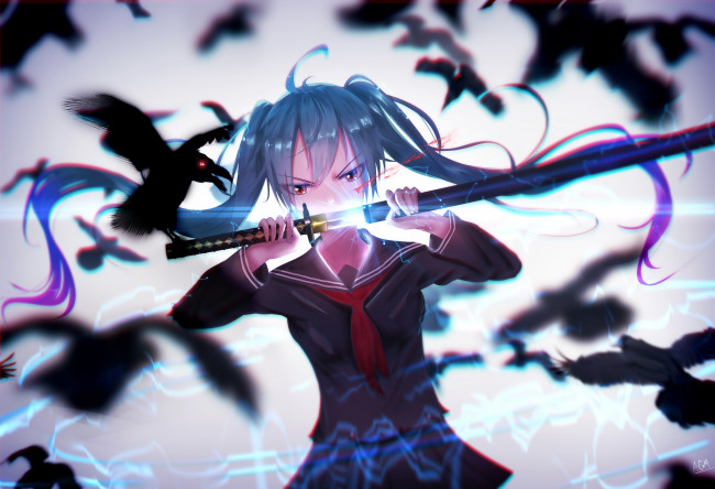 Обои картинки фото аниме, vocaloid, девушка