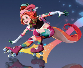 Картинка видео+игры league+of+legends девочка хвост костюм ролики