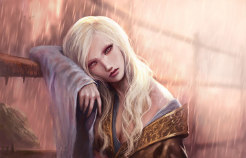 Картинка фэнтези девушки девушка фон взгляд дождь