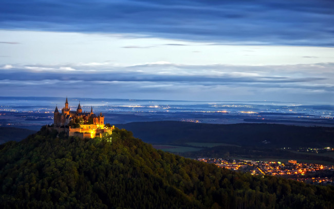 Обои картинки фото hohenzollern castle, города, замки германии, hohenzollern, castle