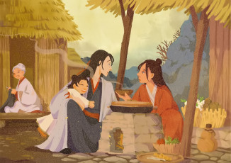 Картинка аниме mo+dao+zu+shi вэй усянь а-юань вэнь цинь бабушка