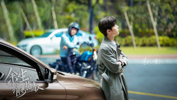 обоя кино фильмы, the oath of love, гу, вэй, машина, мотоциклист