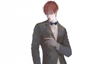 Картинка аниме unknown +другое+ парень пиджак бабочка