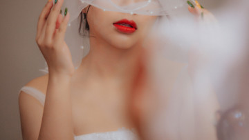 обоя разное, губы, алые