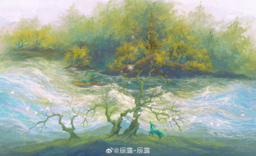 Картинка фэнтези иные+миры +иные+времена река