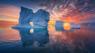 обоя disko bay, greenland, природа, айсберги и ледники, disko, bay
