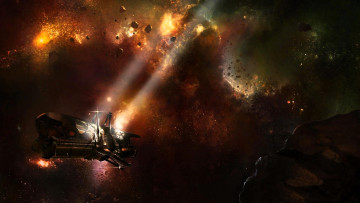 Картинка видео+игры dead+space+2 космос туманности астероиды космический корабль