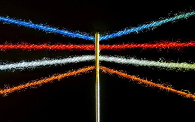 Обои картинки фото разное, предметы быта, нитки, цвета, иголка