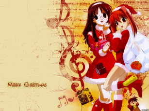 Картинка аниме merry chrismas winter