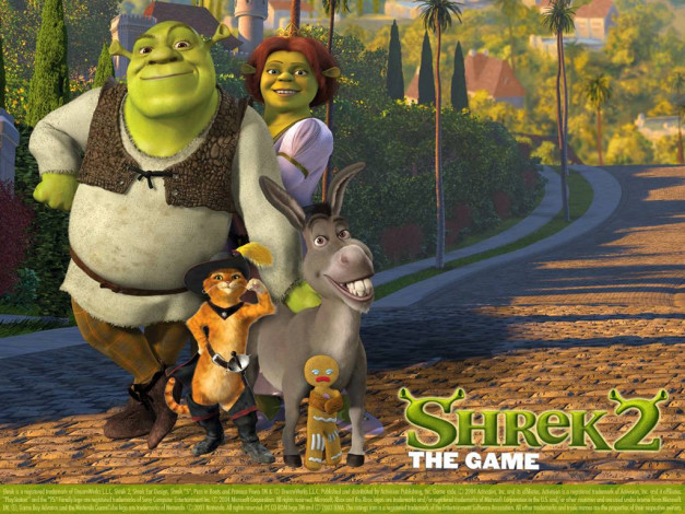 Обои картинки фото shrek, the, game, видео, игры