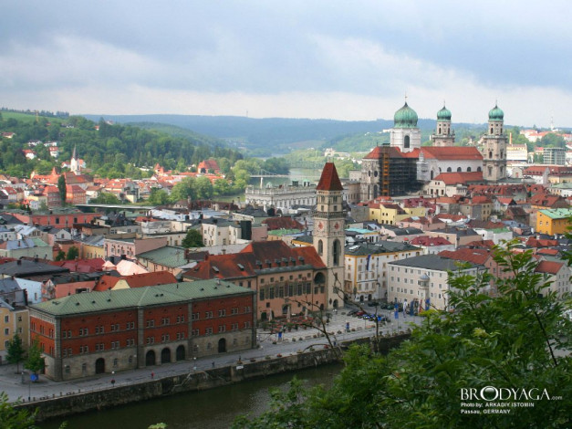 Обои картинки фото passau, germany, города, панорамы