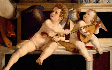 Картинка ангелы рисованные живопись