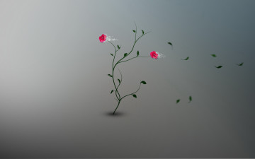 Картинка 3д графика flowers цветы цветок листья