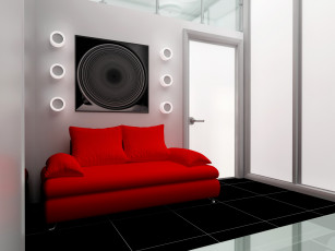 Картинка 3д графика realism реализм мебель комната