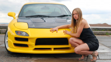 Картинка автомобили авто девушками rx7