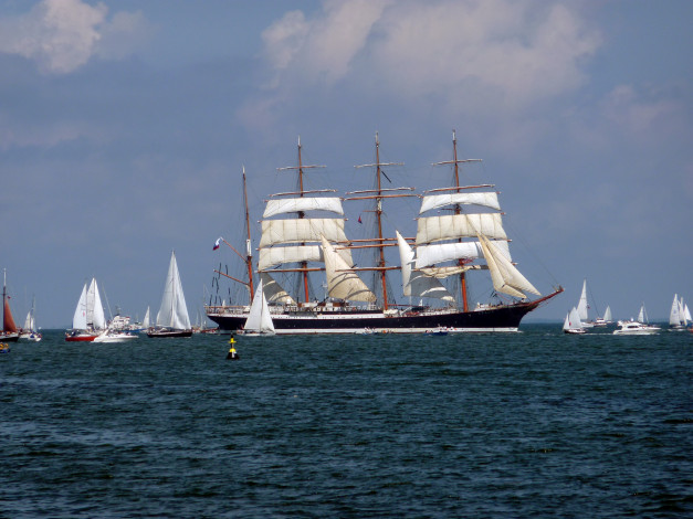 Обои картинки фото седов, корабли, парусники, гдыня, море, 2009, регата