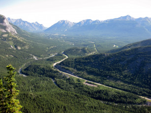 Картинка alberta canada природа горы дорога