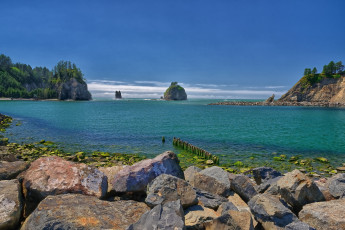 Картинка la push washington природа побережье pacific ocean ла пуш вашингтон тихий океан скалы камни