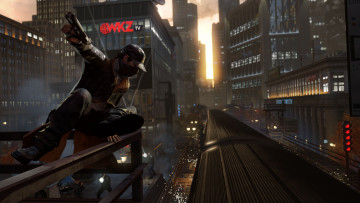 Картинка watch dogs видео игры пистолет стрельба поезд