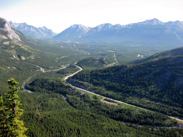 Обои картинки фото alberta, canada, природа, горы, дорога