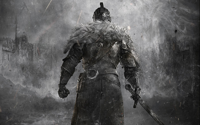 Обои картинки фото dark, souls, ii, видео, игры, шлем, доспехи, меч