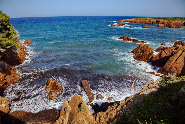 Обои картинки фото франция, лазурный, берег, природа, побережье, море