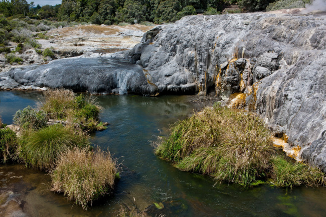 Обои картинки фото новая, зеландия, долина, гейзеров, природа, другое, гейзер