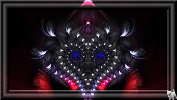 Картинка 3д+графика фракталы+ fractal цвета фон узор