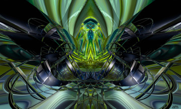 Картинка 3д+графика фракталы+ fractal цвета фон узор