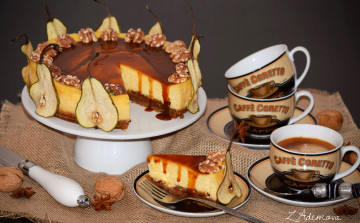 Картинка еда торты груши чашки