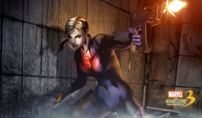 Обои картинки фото marvel vs,  capcom 3,  fate of two worlds, видео игры, оружие, девушка