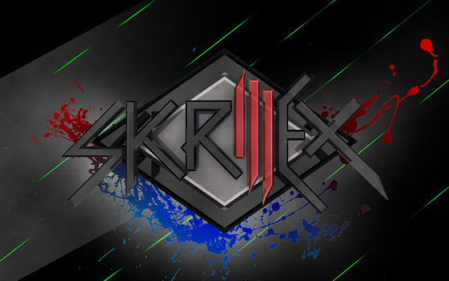 Обои картинки фото музыка, skrillex, фон, надпись