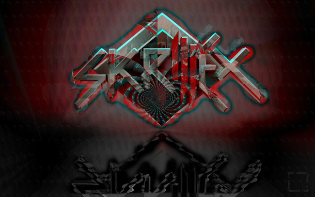 Обои картинки фото музыка, skrillex, надпись, фон