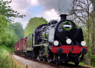 Картинка техника паровозы паровоз рельсы дорога железная