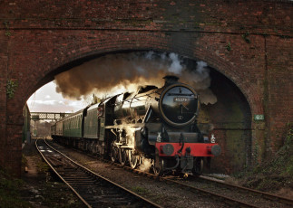 Картинка техника паровозы рельсы дорога железная паровоз