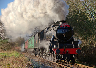 Картинка техника паровозы рельсы дорога железная паровоз