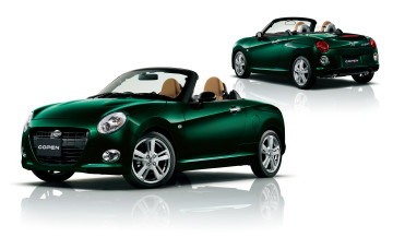 Картинка автомобили daihatsu зеленый cero 2015г copen
