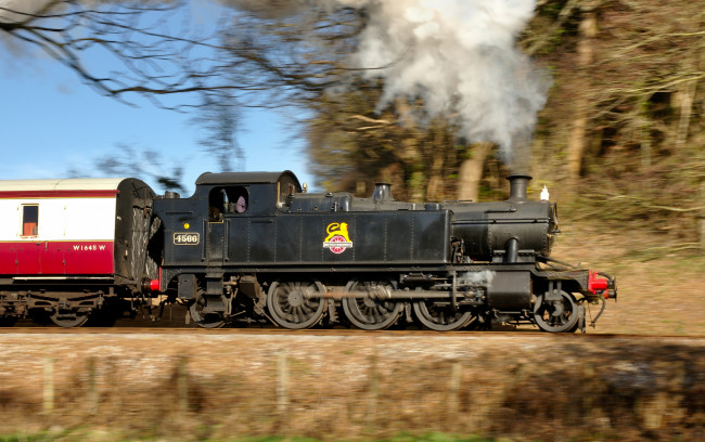 Обои картинки фото техника, паровозы, паровоз, рельсы, дорога, железная