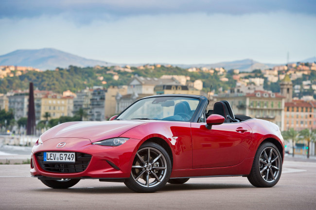Обои картинки фото автомобили, mazda, 2015г, nd, mx-5, красный