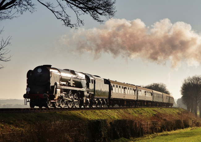 Обои картинки фото техника, паровозы, паровоз, рельсы, дорога, железная