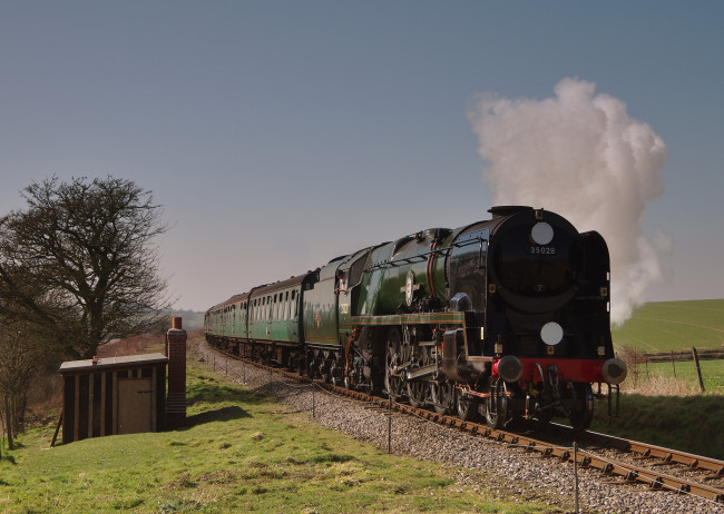 Обои картинки фото техника, паровозы, паровоз, рельсы, дорога, железная